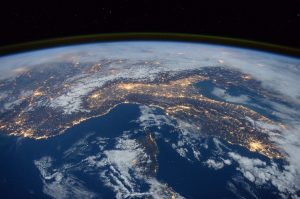 Vista desde el espacio del Planeta Tierra
