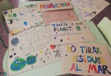 Fuerte y alta la voz de los jóvenes: «Nuestro planeta, nuestro futuro» Carteles de concienciación ambiental dibujados por alumnado de escuela