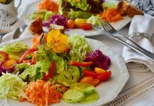 Científicos de todo el mundo reclaman reducir el consumo de carne ensalada vegetal con zanahoria, remolacha, lechuga y otros