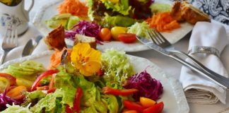 Científicos de todo el mundo reclaman reducir el consumo de carne ensalada vegetal con zanahoria, remolacha, lechuga y otros
