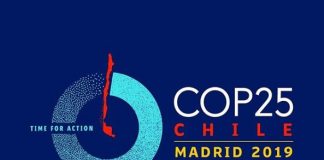 COP25: Muchos compromisos pendientes para dos semanas de debates Cartel de la conferencia sobre cambio climático COP25 en Madrid