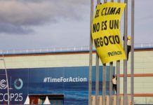 «El clima no es un negocio. Nuestra política está contaminada»