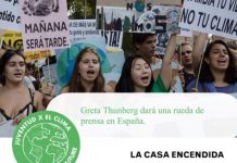 Rueda de prensa de Juventud por el Clima y Greta Thunberg antes de la Marcha por el Clima