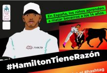 #Hamiltontienerazón: las redes se inundan de mensajes contra la tortura de toros