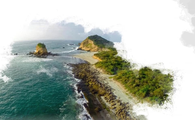 Vista aérea de una de las islas Galápagos
