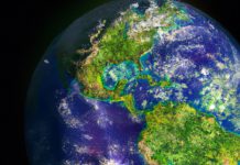 10 principios del desarrollo sostenible planeta Tierra en verde intenso